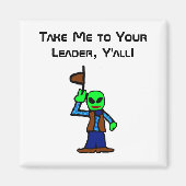 UFOのおもしろい誘拐とカウボーイエイリアン漫画 マグネット (正面)