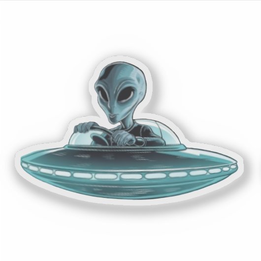 UFOのエイリアン シール (正面)