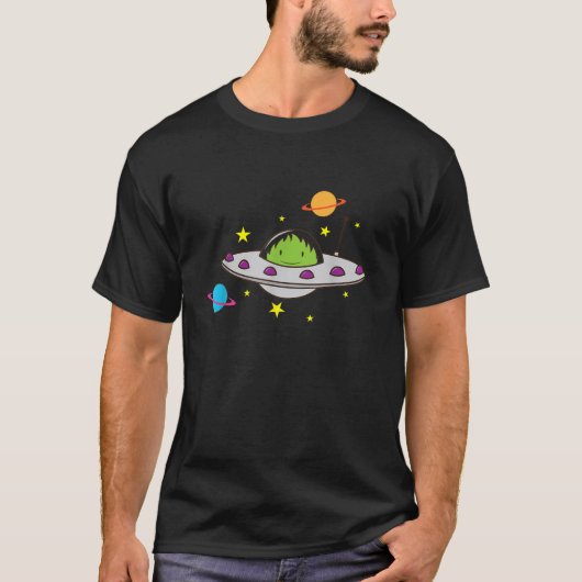 UFOのエイリアン Tシャツ (正面)