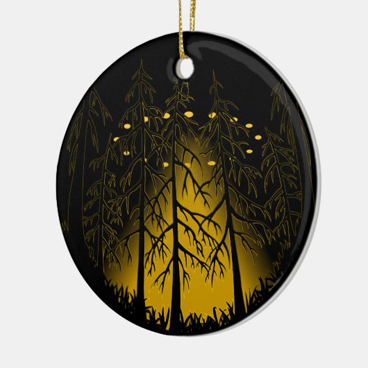 UFOのオーナメントのカッコいいUFOの装飾はギフトをカスタマイズ セラミックオーナメント (左)