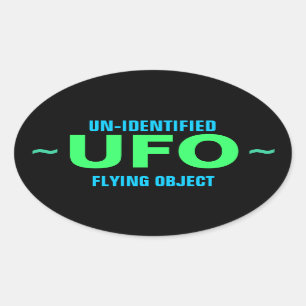 UFOのステッカー(4) 楕円形シール