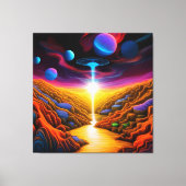 UFOのファンタジー世界 キャンバスプリント (正面)