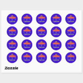 UFOの名前ステッカー--カスタマイズ用 ラウンドシール (シート)
