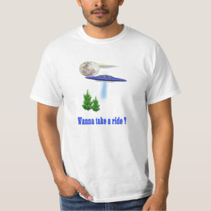UFOの外転のおもしろTシャツ Tシャツ