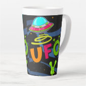 ufoの宇宙こんにちは カフェラテマグ (右アングル)