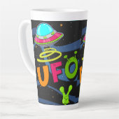 ufoの宇宙こんにちは カフェラテマグ (左アングル)