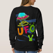 ufoの宇宙こんにちは スウェットシャツ (裏面)