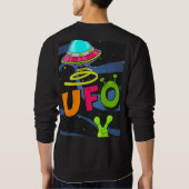 ufoの宇宙こんにちは スウェットシャツ (裏面)