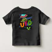 ufoの宇宙こんにちは トドラーTシャツ (裏面)