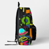 ufoの宇宙こんにちは プリントバックパック (左)