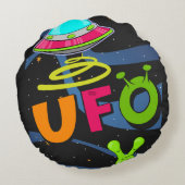 ufoの宇宙こんにちは ラウンドクッション (裏面)