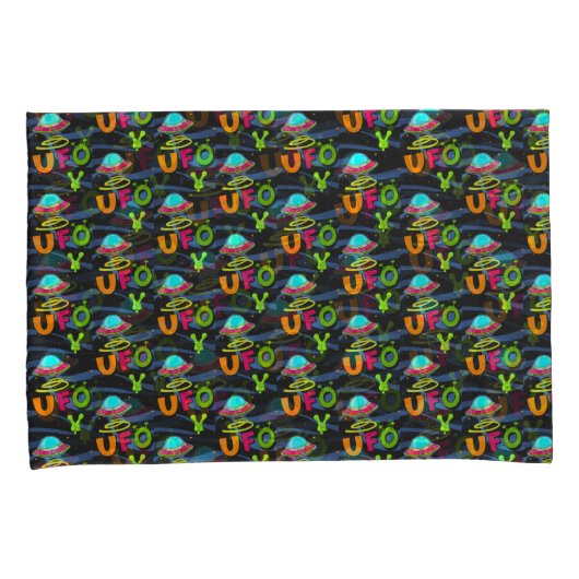 ufoの宇宙こんにちは 枕カバー (正面右)