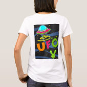ufoの宇宙こんにちは tシャツ (裏面)