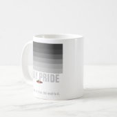 UFOの灰色のプライドのマグ コーヒーマグカップ (正面左)