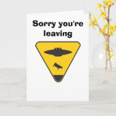 UFOの牛挨拶状 カード (黄色い花)