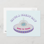 UFOの素晴らし挨拶を受ける ポストカード (正面/裏面)