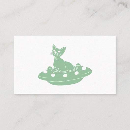 UfoのCat -背景色を選択 名刺 (裏面)