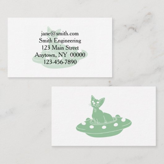 UfoのCat -背景色を選択 名刺 (正面/裏面)