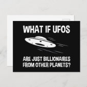 UFOは他の惑星からの億万長者にすぎない ポストカード (正面/裏面)