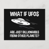UFOは他の惑星からの億万長者にすぎない ポストカード (正面)