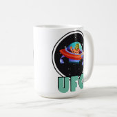 ufoは宇宙船で飛ぶ コーヒーマグカップ (正面右)