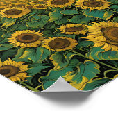 UFOひまわり畑への着陸 – Surreal Sci-Fi ポスター (角)