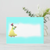 UFOをつかまえている小妖精や小人 サンキューカード (スタンド正面)