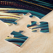 UFOを反射した宇宙飛行士 ジグソーパズル (側面)