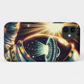 UFOを反射した宇宙飛行士 Case-Mate iPhoneケース (裏面(横))
