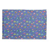 UFOアニメ飛んでいるお洒落の宇宙船パターン 枕カバー (裏面)