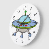 UFOイラスト ラージ壁時計 (傾斜)