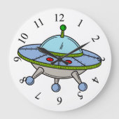 UFOイラスト ラージ壁時計 (正面)