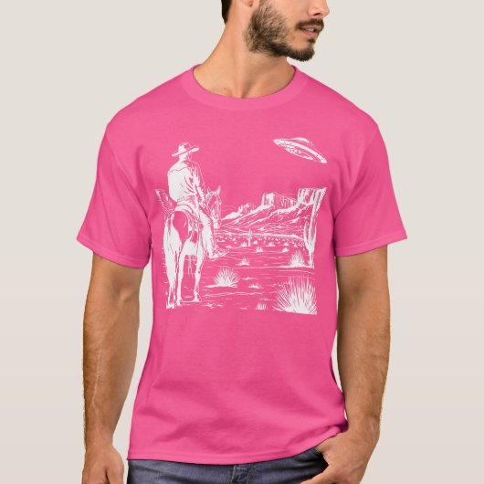 Ufoウェスタンレトロヴィンテージカウボーイ Tシャツ (正面)