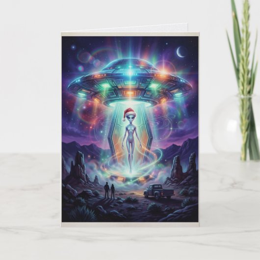 UFOエイリアンクリスマス誘拐 カード (正面)