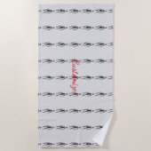 UFOエイリアンサンダーコーブ ビーチタオル (正面)