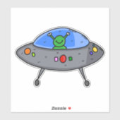UFOエイリアンダイカット車デカールシール シール (シート)