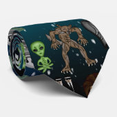 UFOエイリアンチュパカバーラビフートクリプチッド ネクタイ (ロール)