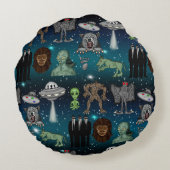 UFOエイリアンチュパカバーラビフートクリプチッド ラウンドクッション (裏面)