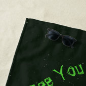 UFOエイリアンファン受け皿の誘拐ダークグリーンカスタム ビーチタオル (インサイチュ)