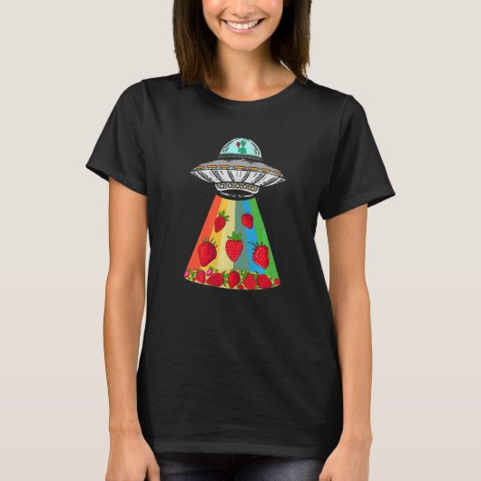 Ufoエイリアンフルーティ主義的な夏のイチゴ Tシャツ (正面)