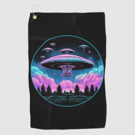 UFOエイリアン侵入美学 ゴルフタオル