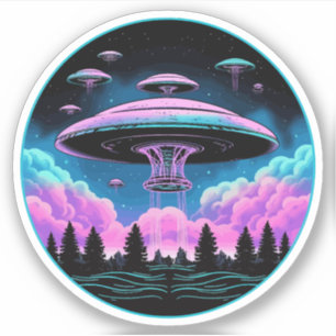 UFOエイリアン侵入美学 シール
