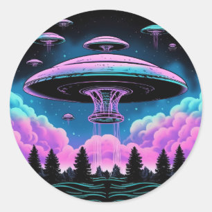 UFOエイリアン侵入美学 ラウンドシール