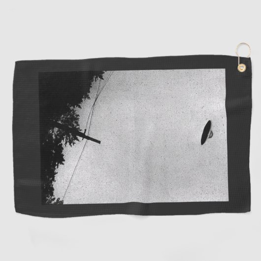 UFOエイリアン地球外宇宙探査機トップの秘密 ゴルフタオル (横)