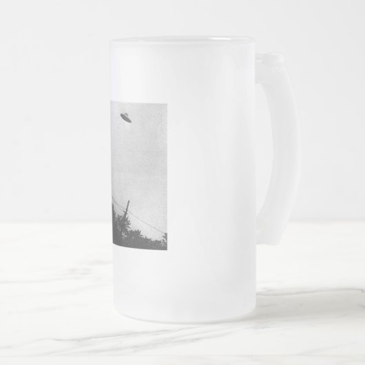 UFOエイリアン地球外宇宙探査機トップの秘密 フロストグラスビールジョッキ (正面右)