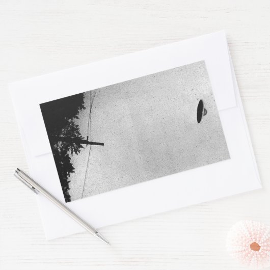 UFOエイリアン地球外宇宙探査機トップの秘密 長方形シール (封筒)