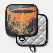 UFOエイリアン奪取 鍋敷き (正面/裏面)