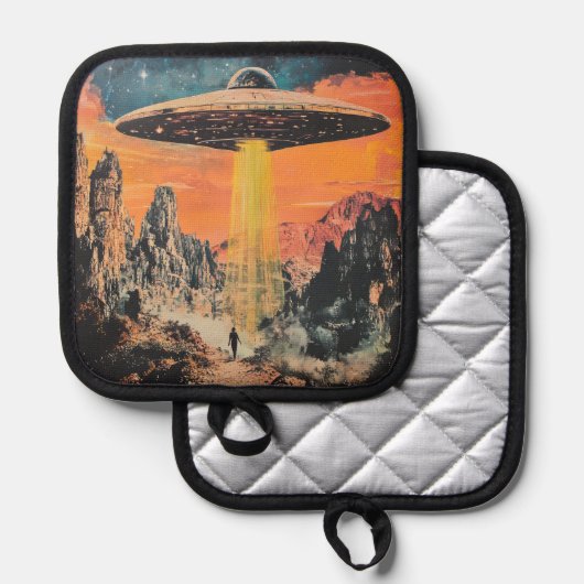 UFOエイリアン奪取 鍋敷き (正面/裏面)