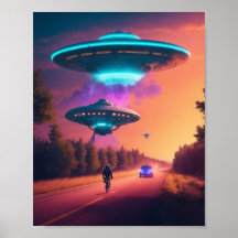 UFOエイリアン宇宙デジタルポスター&ウォールアート