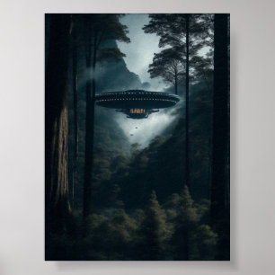 UFOエイリアン宇宙デジタルポスター&ウォールアート ポスター